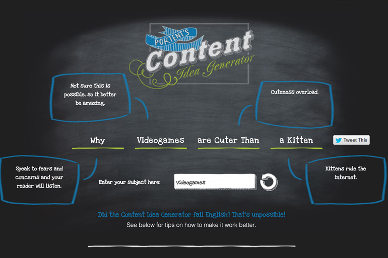 Portent Content Idea Generator